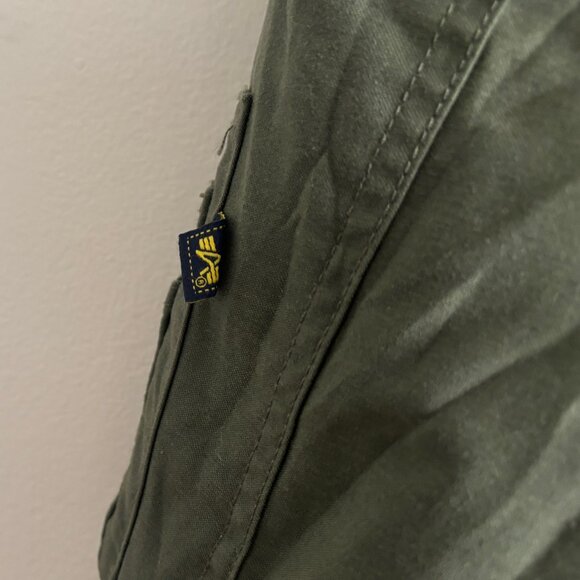 Alpha Industries Olive Green Fishtail Parka Military Coat /Jacket Medium- Large - Picture 13 of 13
